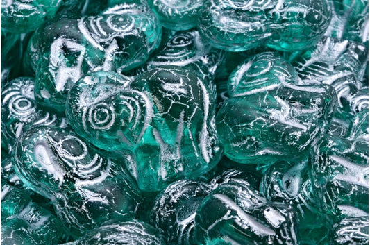 Elephant Beads, Transparent Aqua Silver Lined (60210-54301), Glass, Czech Republic
