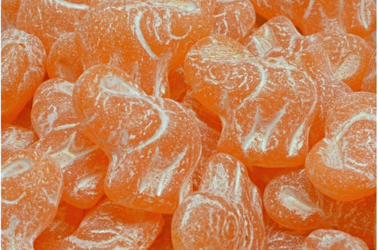 Elephant Beads, Transparent Yellow Matte 43801 (80040-84100-43801), Glass, Czech Republic