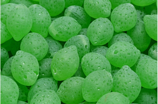Lemon Beads, Opal Green Matte (51111-84100), Glass, Czech Republic