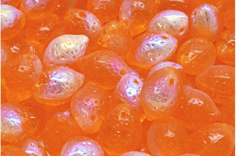 Lemon Beads, Transparent Yellow Ab (80040-28701), Glass, Czech Republic