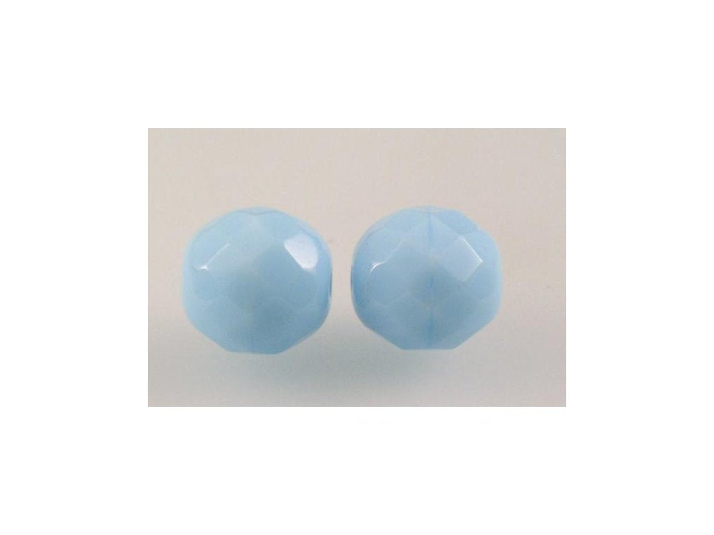 OUTLET 250g Round Faceted Fire Polished Beads, Blue (63010), Glass, Czech Republic