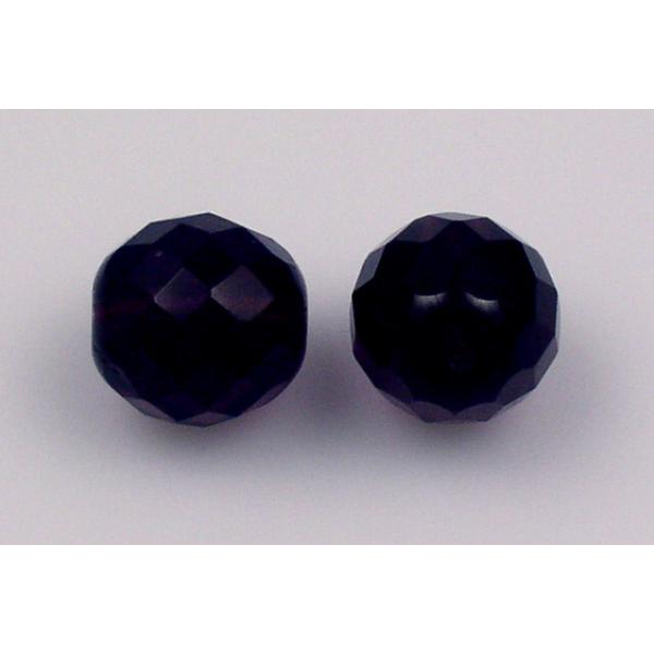 Faceted Round Fire Polished Beads, Amethyst (20060), Glass, Czech Republic