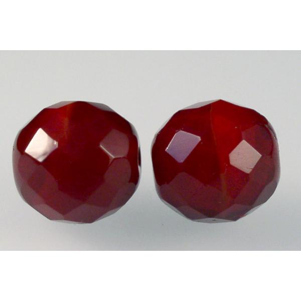 Fire Polished Faceted Beads Round 14 mm, Opal Red (91260), Bohemia Crystal Glass, Czechia 15119001