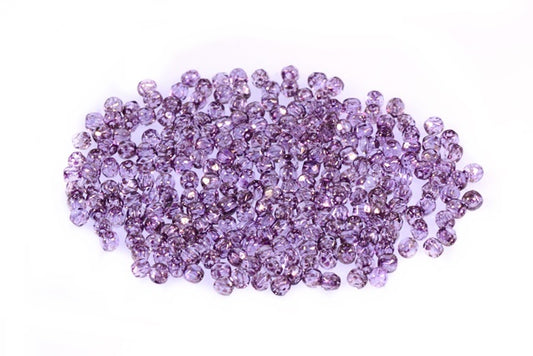Faceted Round Fire Polished Beads, Crystal Purple (00030-15726), Glass, Czech Republic