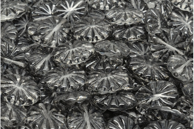 Flat Oval Beads, Crystal 46449 (00030-46449), Glass, Czech Republic