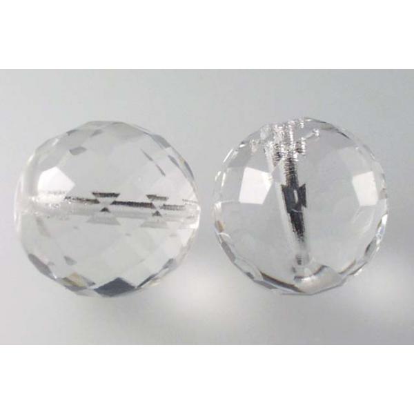 Fire Polished Faceted Beads Round 20 mm, Crystal (30), Bohemia Crystal Glass, Czechia 15119001