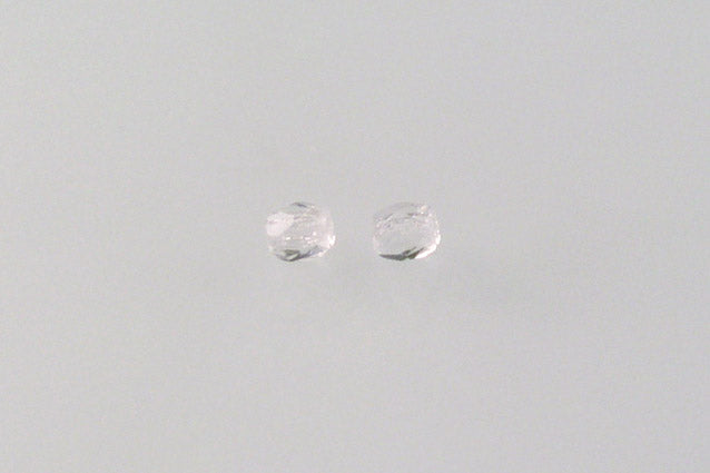 多面圆形火抛光珠，水晶（00030），玻璃，捷克共和国