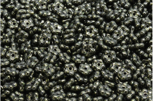 Forget Me Not Beads, Black 57950 (23980-57950), Glass, Czech Republic