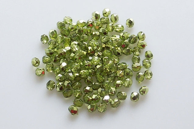 Fire Polished Faceted Beads Round 4 mm, Crystal 97354 (30-97354), Bohemia Crystal Glass, Czechia 15119001