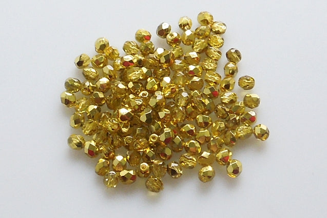 Fire Polished Faceted Beads Round 4 mm, Crystal 97385 (30-97385), Bohemia Crystal Glass, Czechia 15119001