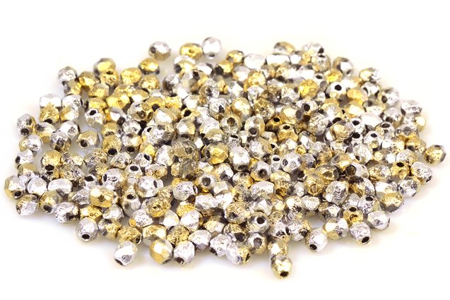 Faceted Round Fire Polished Beads, Crystal Etched 98550 (00030-LEPT-98550), Glass, Czech Republic