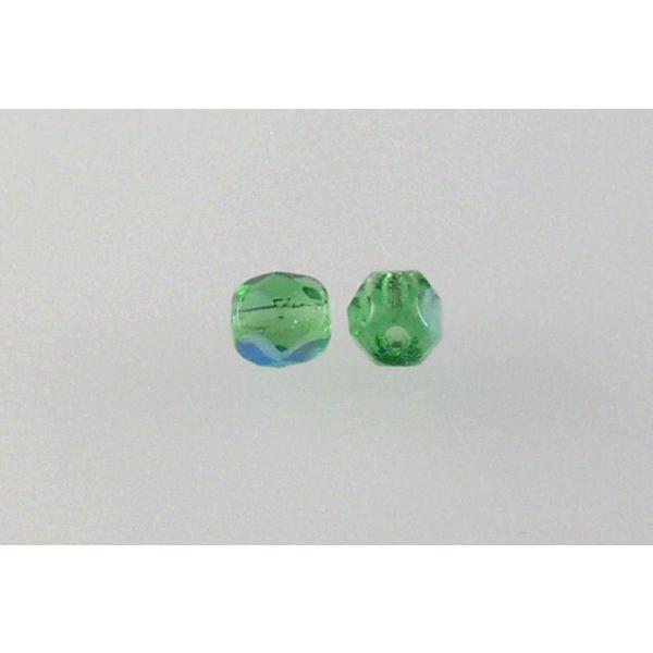 OUTLET 250g Round Faceted Fire Polished Beads, Emerald Green A (50120-A), Glass, Czech Republic