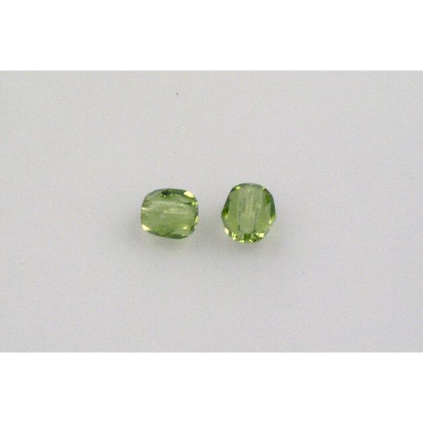 Fire Polished Faceted Beads Round 4 mm, Transparent Green (50230), Bohemia Crystal Glass, Czechia 15119001