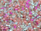 Feuerpolierte facettierte Perlen, rund, Pink Mix, Glas, Tschechische Republik