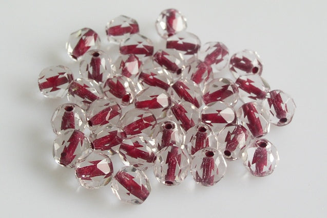 Fire Polished Faceted Beads Round 6 mm, Crystal 44896 (30-44896), Bohemia Crystal Glass, Czechia 15119001