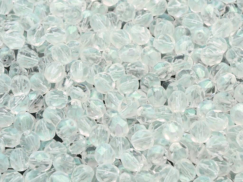 Fire Polished Faceted Beads Round 6 mm, Crystal 56550 (30-56550), Bohemia Crystal Glass, Czechia 15119001