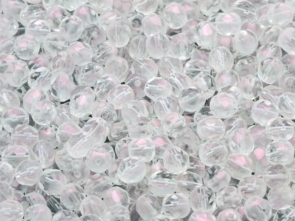 Fire Polished Faceted Beads Round 6 mm, Crystal 56590 (30-56590), Bohemia Crystal Glass, Czechia 15119001