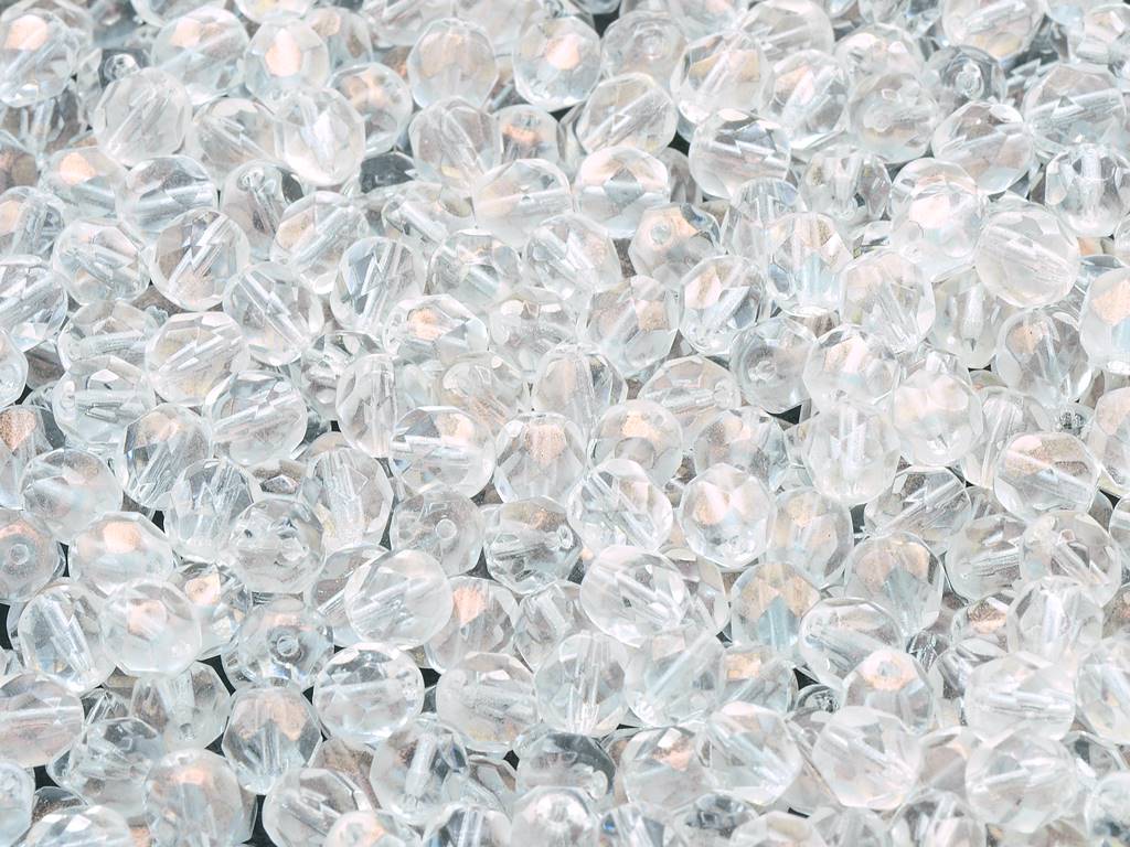 Fire Polished Faceted Beads Round 6 mm, Crystal 56591 (30-56591), Bohemia Crystal Glass, Czechia 15119001