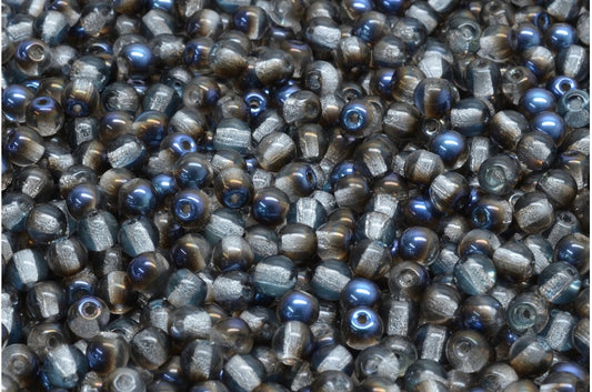 Round Druck Beads, Crystal 29901 (00030-29901), Glass, Czech Republic