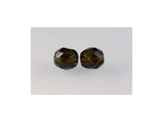 OUTLET 150 g runde, facettierte, feuerpolierte Perlen, 10240 (10240), Glas, Tschechische Republik