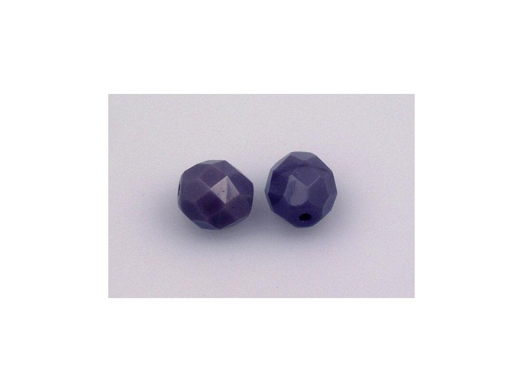 Fire Polished Faceted Beads Round Purple Glass Czech Republic