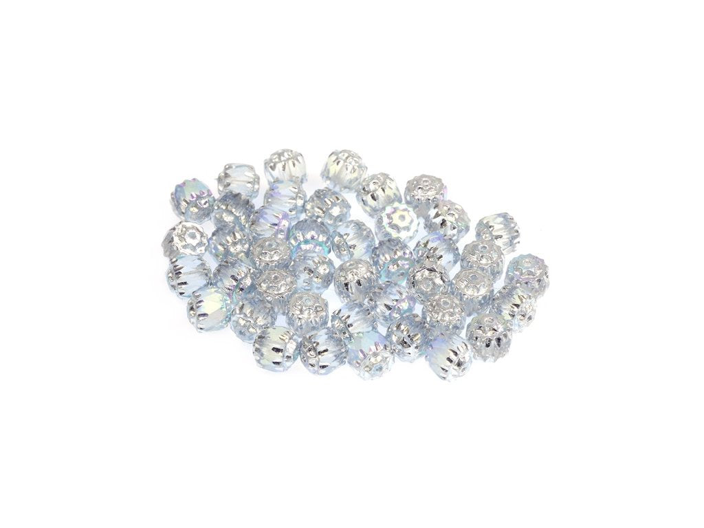 OUTLET 10 grams Fire Polished Faceted Beads Cathedral, 6 x 6 mm, Crystal 98633 (00030-98633), Glass, Czech Republic