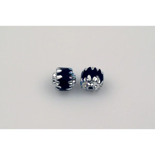 Fire Polished Faceted Beads Cathedral, Black 98600 (23980-98600), Glass, Czech Republic