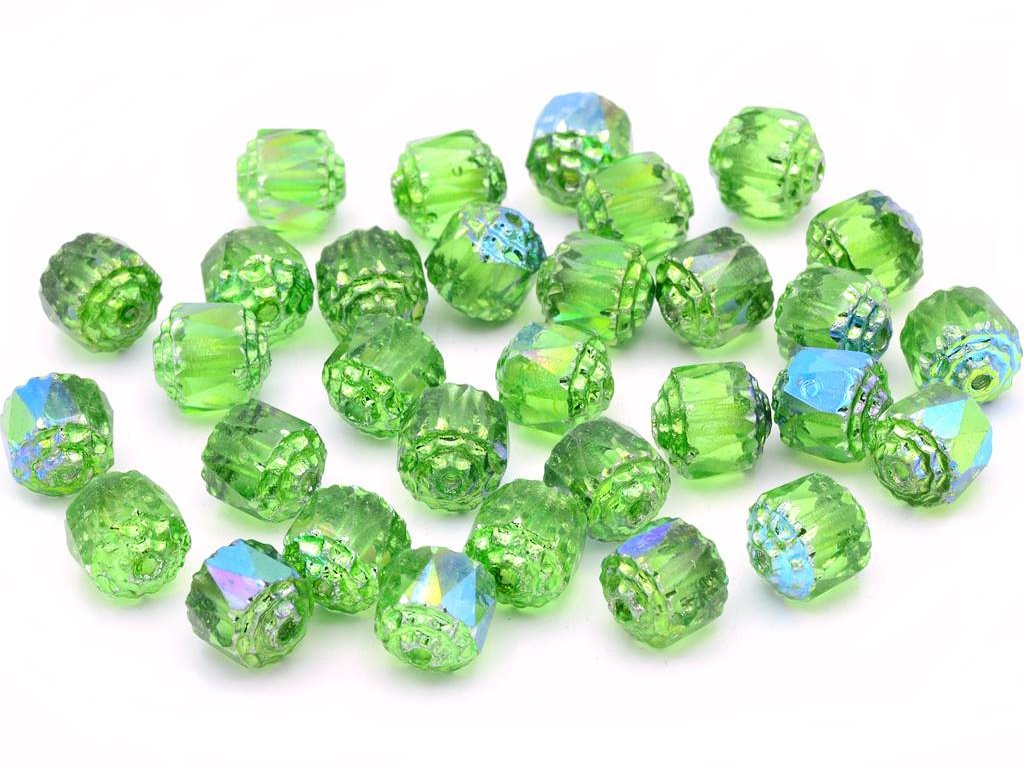 OUTLET 10 grams Fire Polished Faceted Beads Cathedral, Crystal 98650 (00030-98650), Glass, Czech Republic