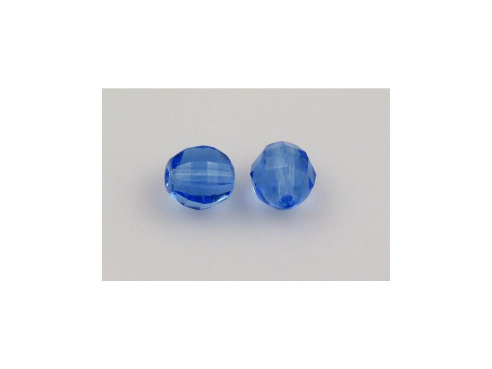 奥特莱斯 10克压制珠，8 x 8毫米，透明蓝色（30040），玻璃，捷克共和国