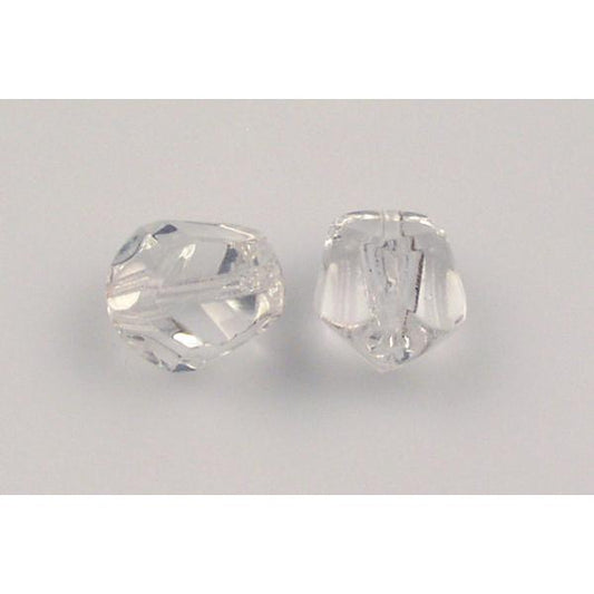 Faceted Beads, Crystal (00030), Glass, Czech Republic