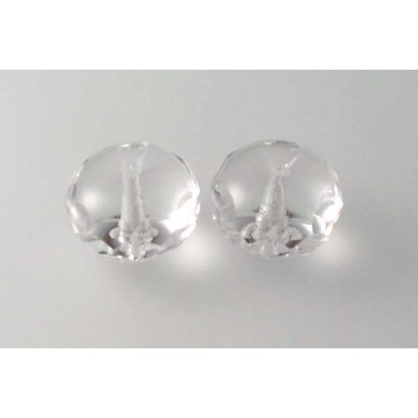 Fire Polished Faceted Beads Rondelle, Crystal (00030), Glass, Czech Republic