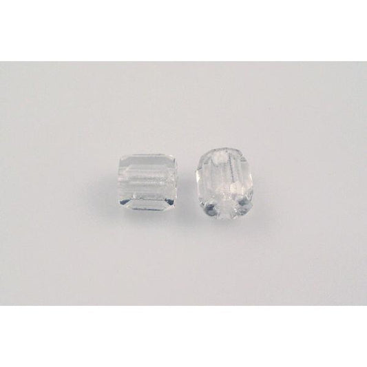 Fire Polished Faceted Beads Pony Bagel, Crystal (00030), Glass, Czech Republic