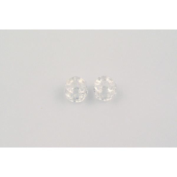 Fire Polished Faceted Beads Pony Bagel, Crystal (00030), Glass, Czech Republic