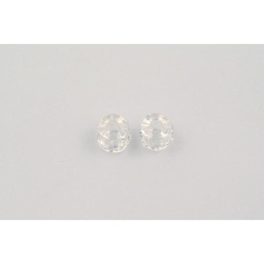 Fire Polished Faceted Beads Pony Bagel, Crystal (00030), Glass, Czech Republic