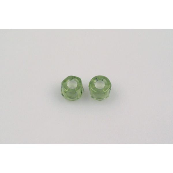 Fire Polished Faceted Beads Pony Bagel, Transparent Green 38102 (50230-38102), Glass, Czech Republic