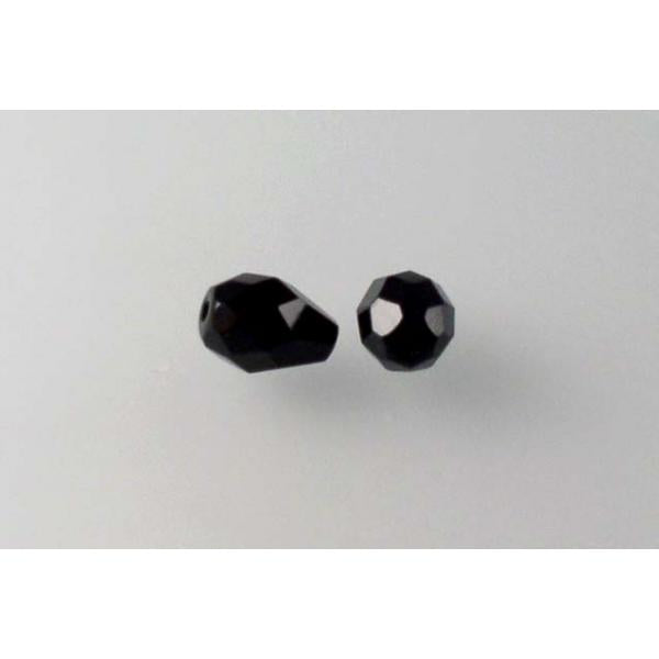 OUTLET 250g Pear Teardrop Faceted Fire Polished Beads, Crystal (00030), Glass, Czech Republic