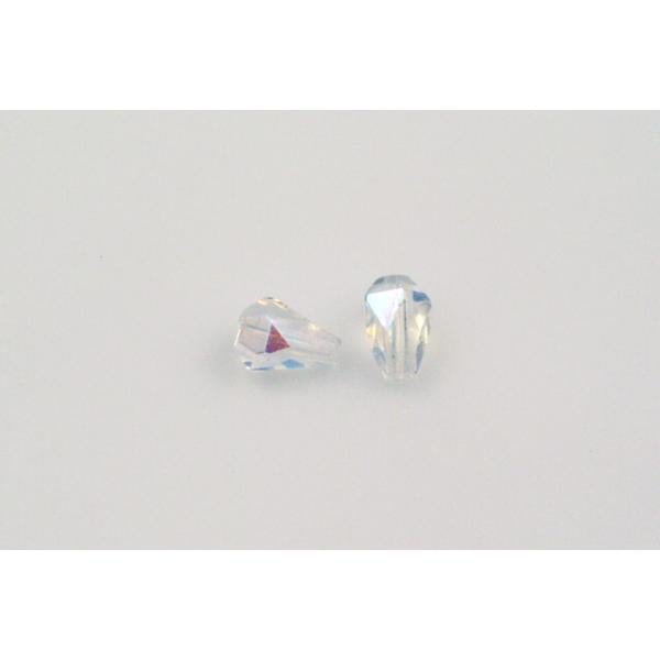 Fire Polished Faceted Beads Teardrop, Crystal Ab (00030-28701), Glass, Czech Republic