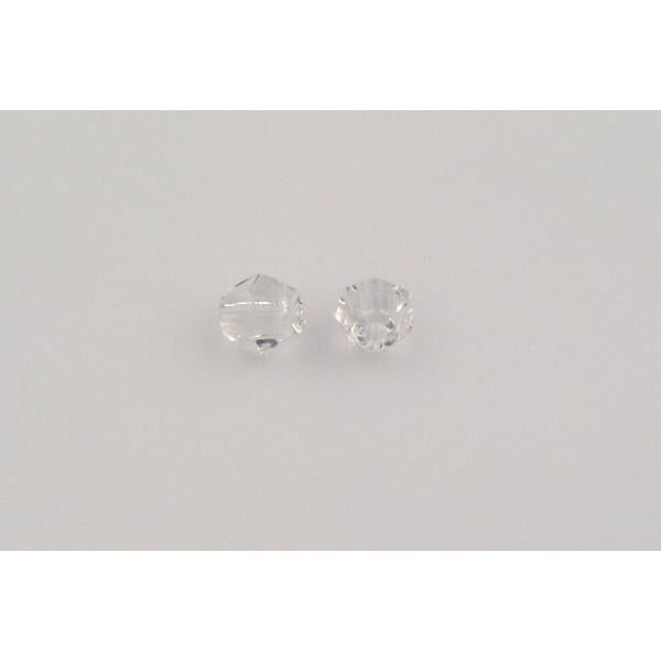 ファセットビーズ、クリスタル（00030）、ガラス、チェコ共和国