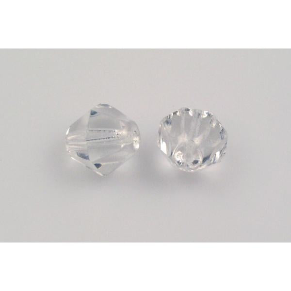 ファセットビーズ、クリスタル（00030）、ガラス、チェコ共和国