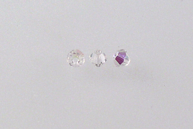 MC Cut Xilion Bicone high sparkle Beads, Crystal Ab (00030-28701), Glass, Czech Republic