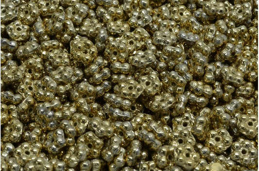 OUTLET 10 grams Forget Me Not Beads, 5 x 5 mm, Crystal Gold (00030-26443), Glass, Czech Republic