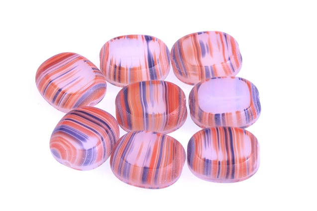Table Cut Rounded Rectange Beads, 98533 (98533), Glass, Czech Republic