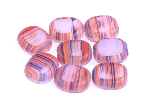 Table Cut Rounded Rectange Beads, 98533 (98533), Glass, Czech Republic