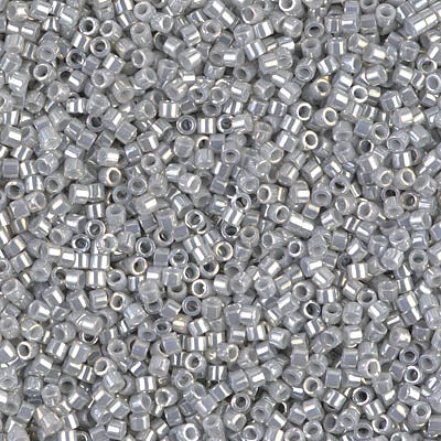 MIYUKI Delica Rocailles Seed Beads, Ceylon Grey (DB0252), Glass, Japan