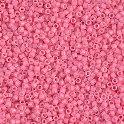 MIYUKI Delica Rocailles Seed Beads, Duracoat Opq. Carnation (DB2117), Glass, Japan