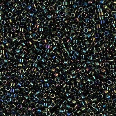 MIYUKI Delica Rocailles Seed Beads, Green Iris (DB0003), Glass, Japan