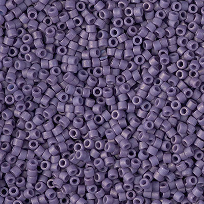 MIYUKI Delica Rocailles Seed Beads, Matted Opq Glazed Lupine (DB2293), Glass, Japan