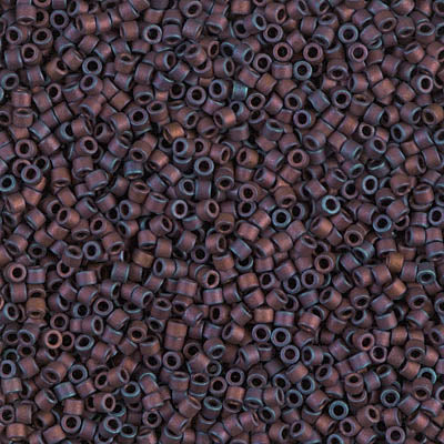 MIYUKI Delica Rocailles Seed Beads, Metallic Copper Matted (DB0312), Glass, Japan