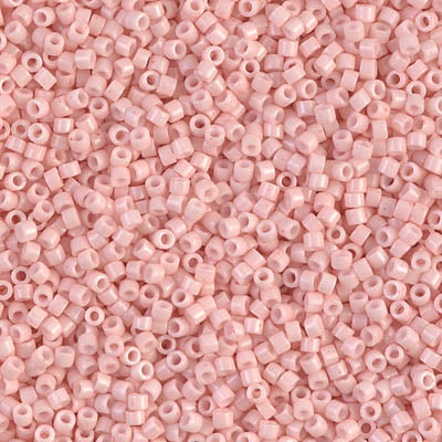 MIYUKI Delica Rocailles Seed Beads, Opaque Lt. Salmon (DB1493), Glass, Japan