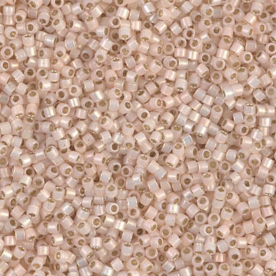 MIYUKI Delica Rocailles Seed Beads, S/L Pale Peach Opal (DB1452), Glass, Japan